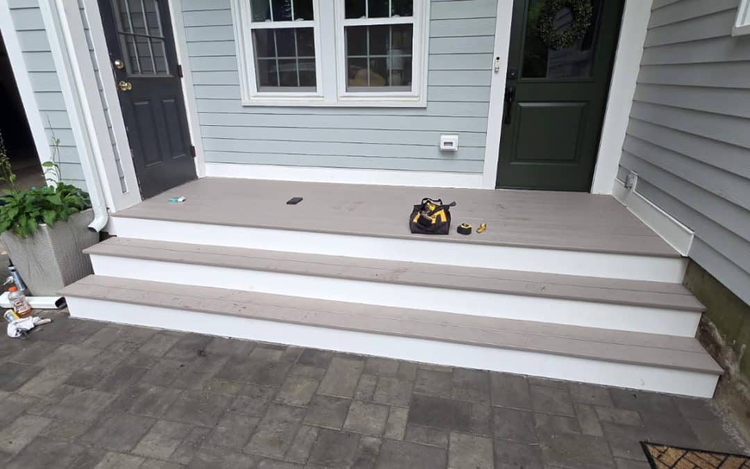 Two Front Entry Renovations and Paver Walkway in Andover, MA