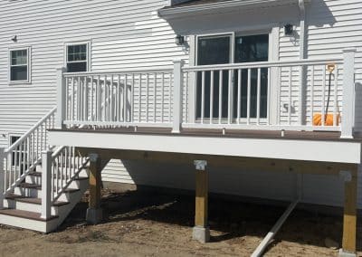 wilmington ma attached garage living space addition rear deck 01